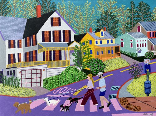 Family Walk by Sue Graef, Painting for Sale on Select