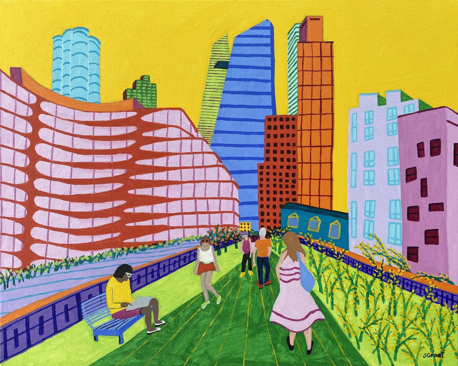 Near 28th Street Sue Graef Original painting for sale