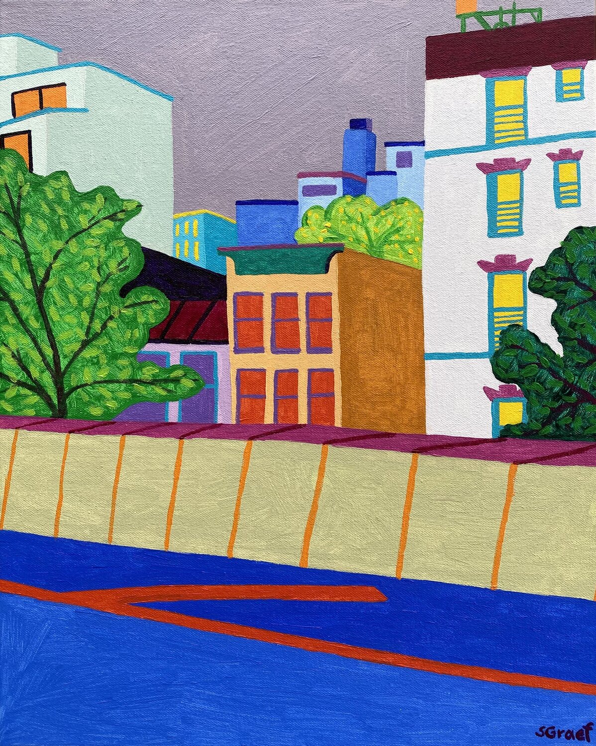 On the Ramp Sue Graef Original painting for sale
