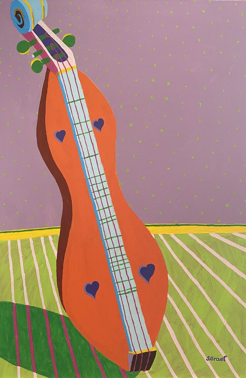 Dulcimer Sue Graef Original painting for sale