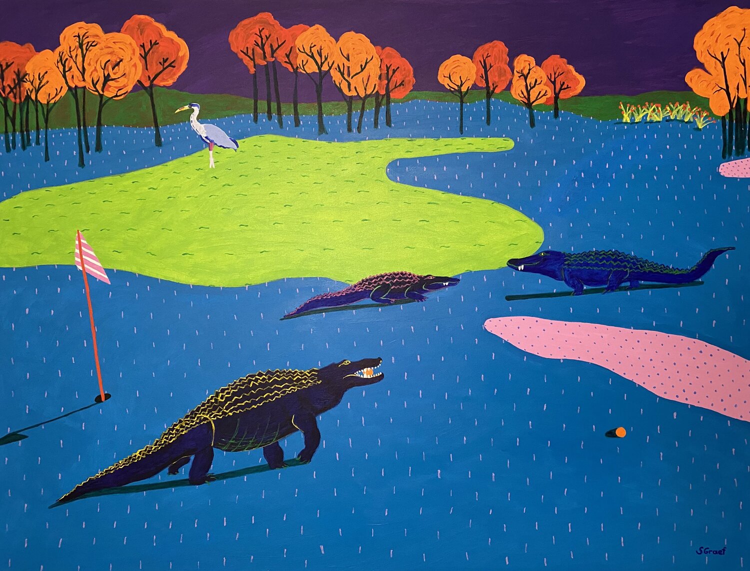 Have a Good Round Sue Graef Original painting for sale