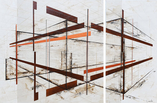COPPER (diptyque) von Ludovic Mercher, Malerei kaufen auf Select