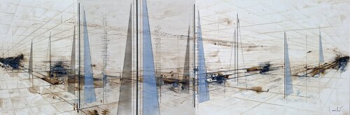BLUE RACE von Ludovic Mercher, Malerei kaufen auf Select