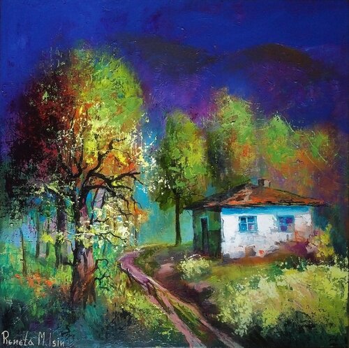 " Village house " IV by Reneta Isin, Painting for Sale on Select