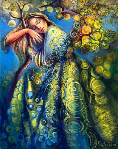 " The Hug " by Reneta Isin, Painting for Sale on Select