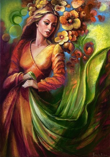 The Florist by Reneta Isin, Painting for Sale on Select