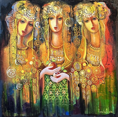 " Sunny Girls " by Reneta Isin, Painting for Sale on Select