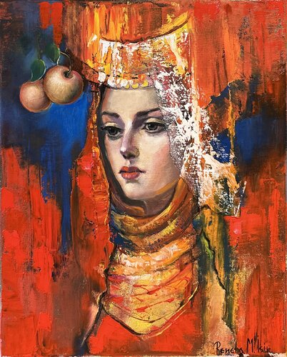 " Girl with Apples " by Reneta Isin, Painting for Sale on Select