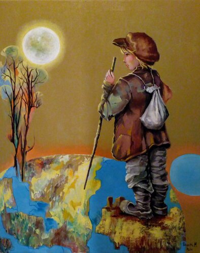 " The Wanderer " by Reneta Isin, Painting for Sale on Select