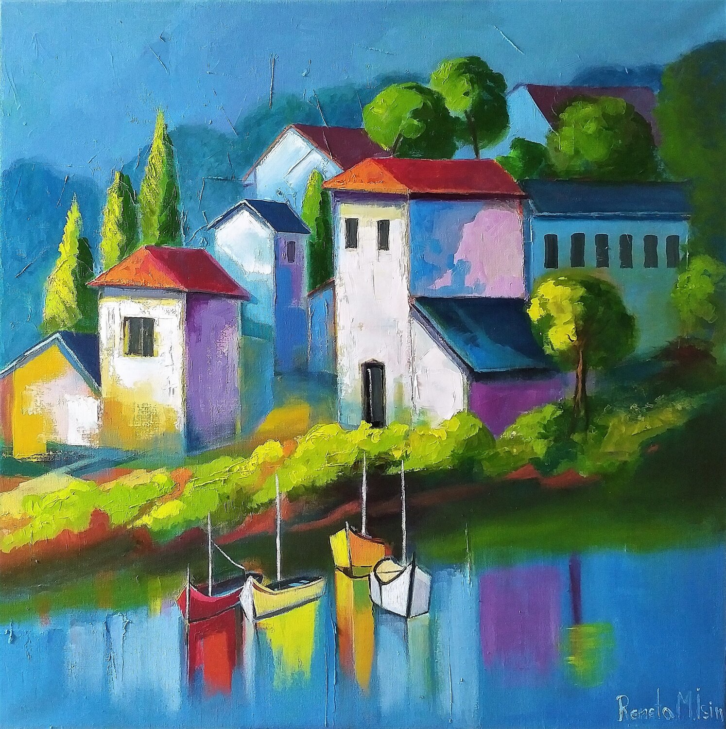 " Somewhere in Italy " Reneta Isin Original painting for sale