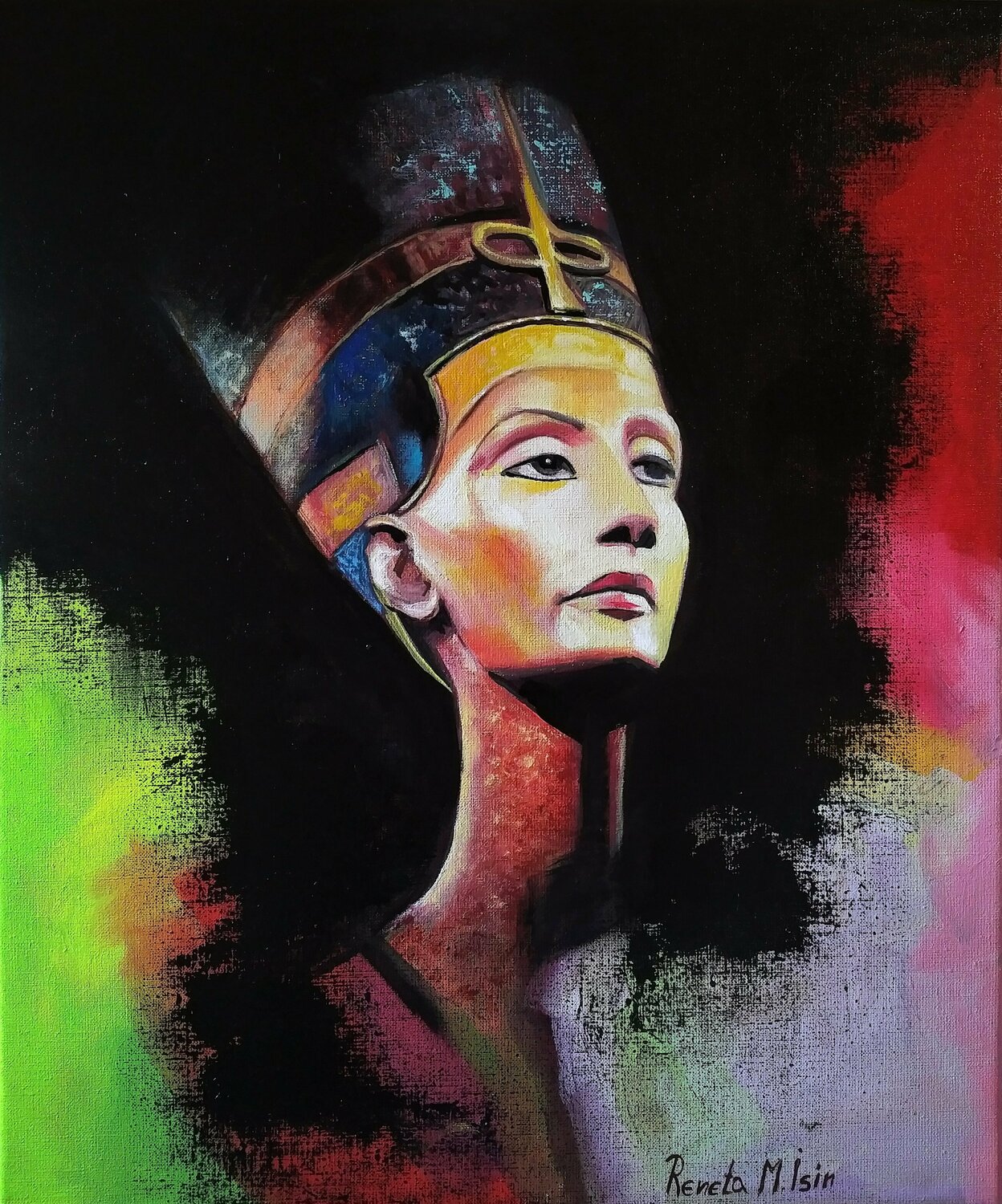 " Nefertiti " Reneta Isin Original painting for sale