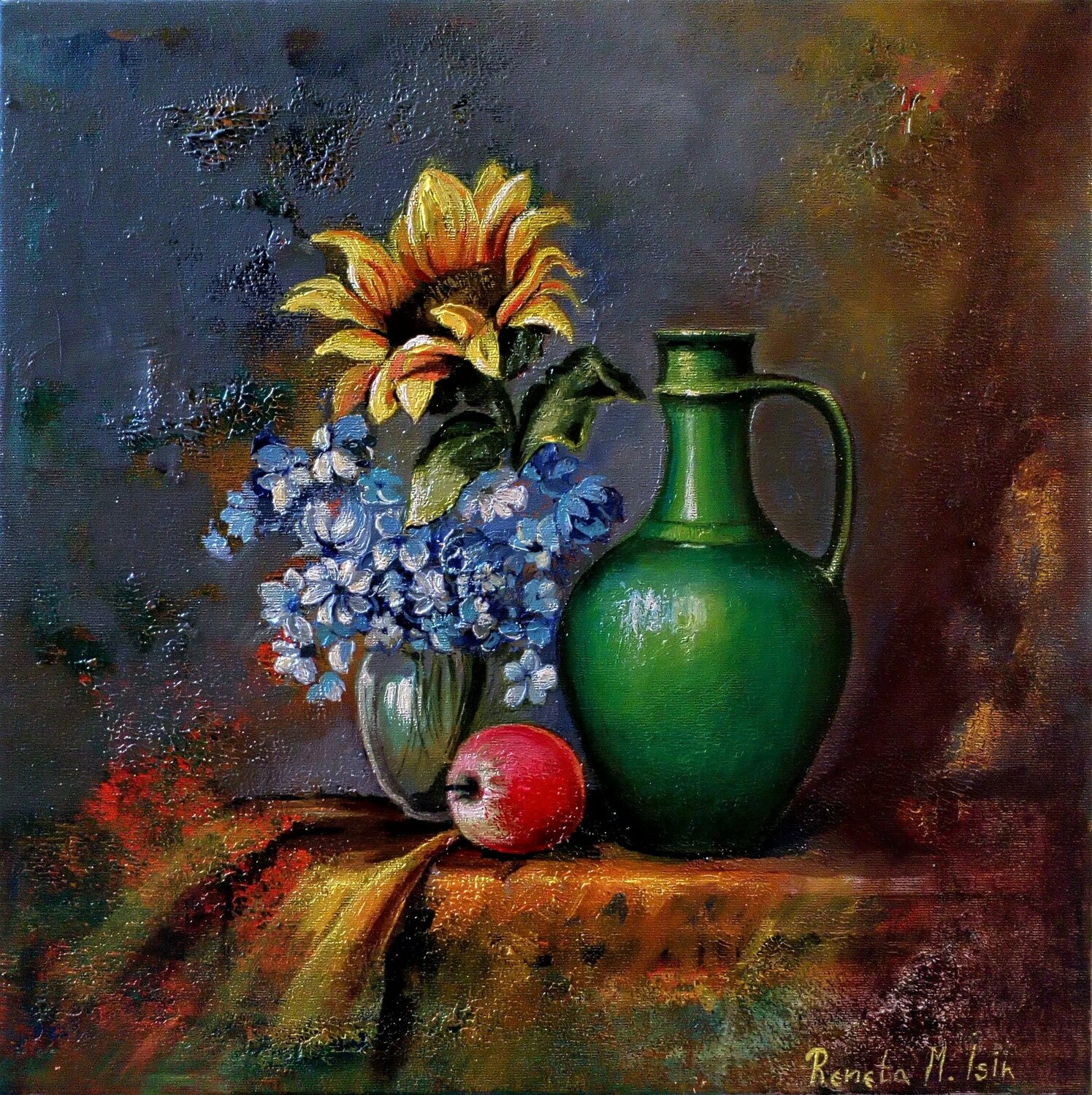 Still Life with Sunflower Reneta Isin Original painting for sale