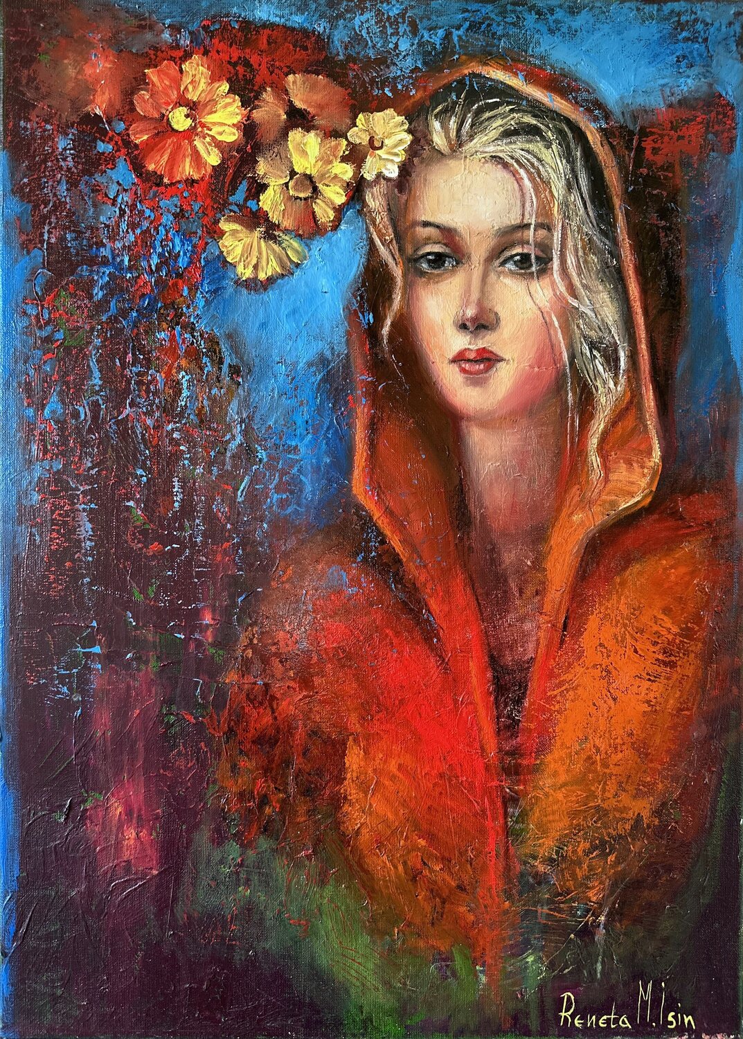 " Girl in the Forest " Reneta Isin Original painting for sale