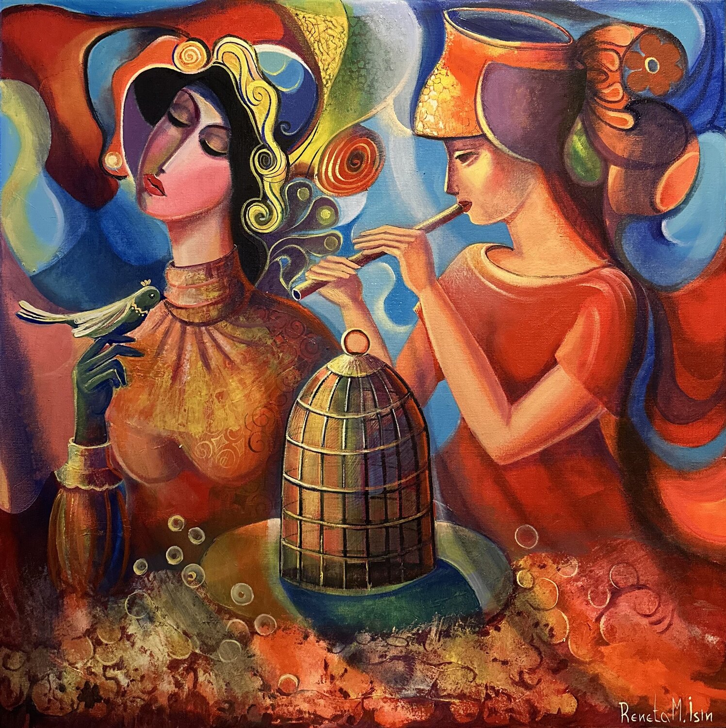 " Song of the Lark " Reneta Isin Original painting for sale