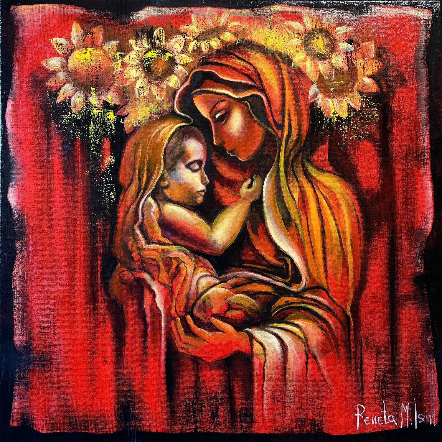 " Motherhood " Reneta Isin Original painting for sale