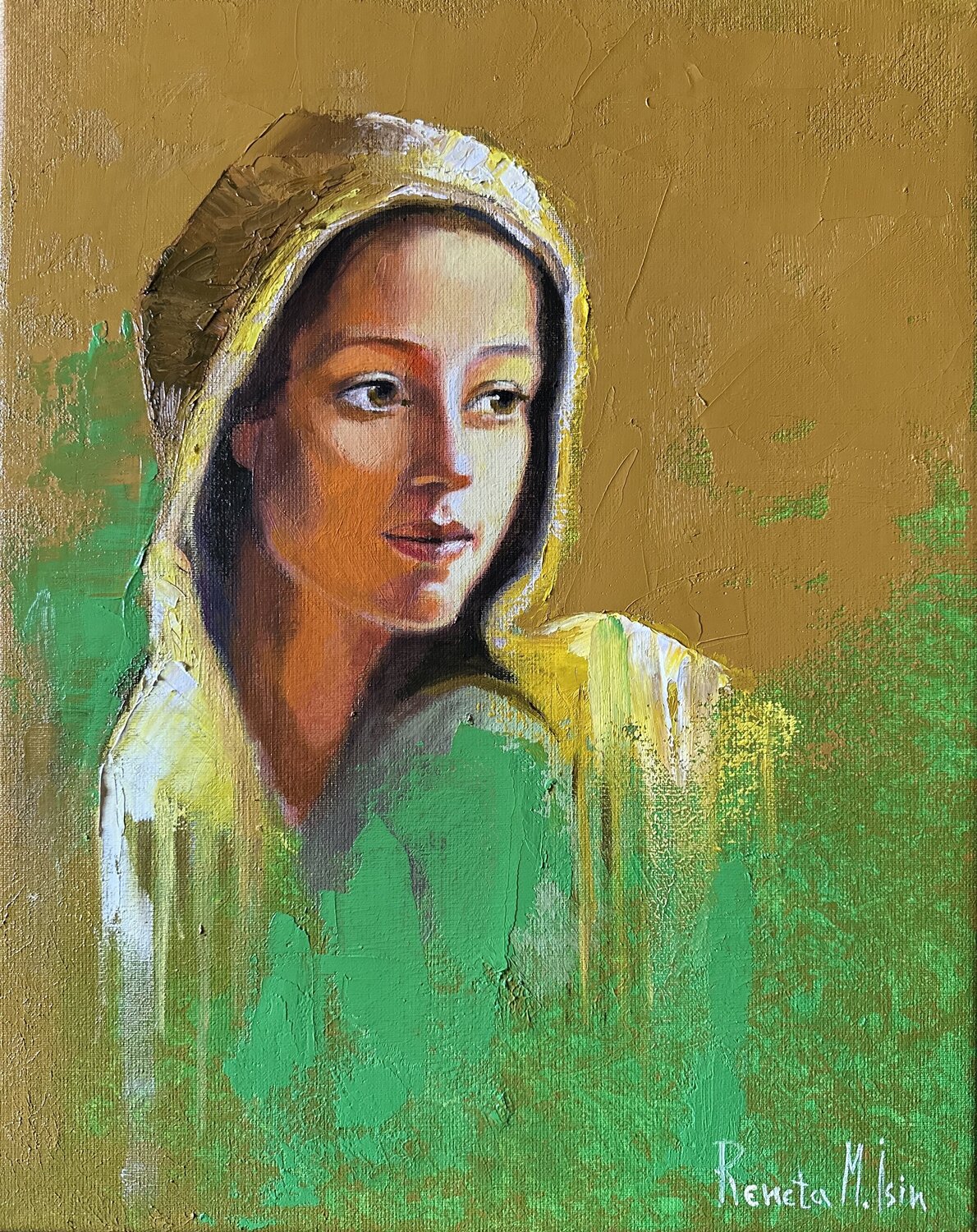 " Waiting " Reneta Isin Original painting for sale