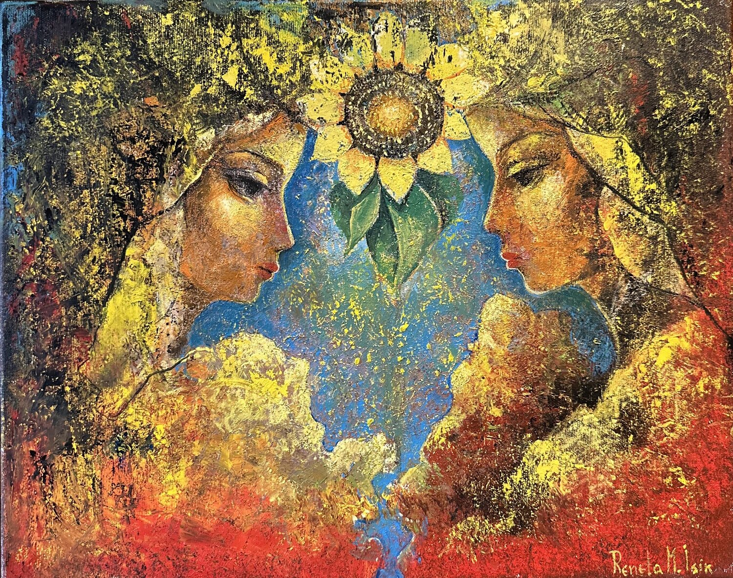 " Forest Nymphs " Reneta Isin Original painting for sale