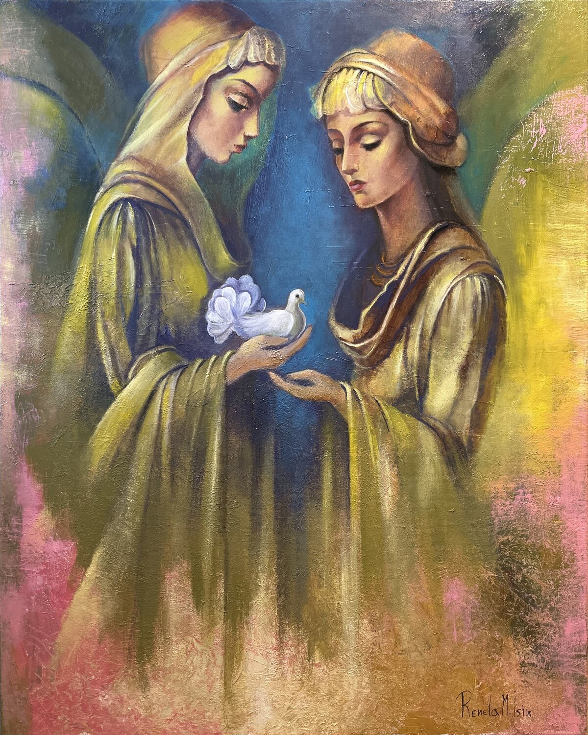 " Message " Reneta Isin Original painting for sale