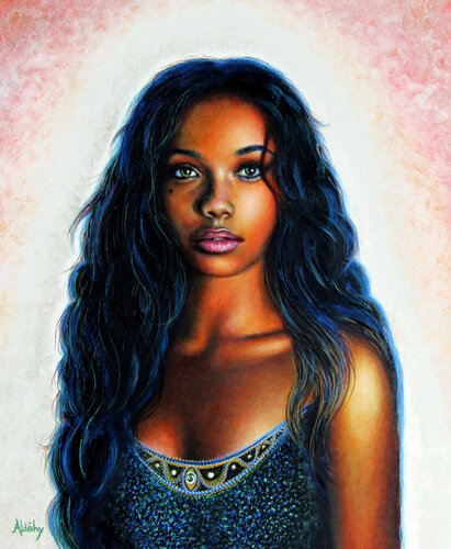 La fille lointaine. by Aldehy, Painting for Sale on Select