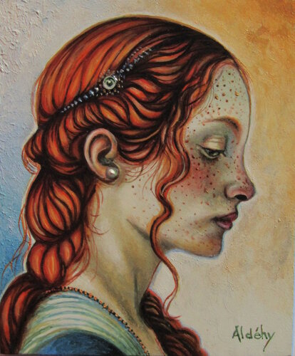 ANGE DE FEU by Aldehy, Painting for Sale on Select