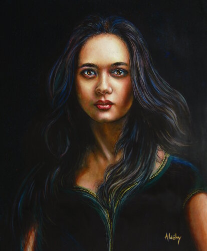 LA FEMME EN FACE by Aldehy, Painting for Sale on Select