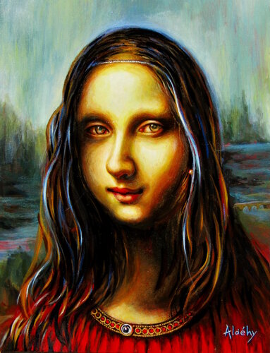 Teenage Mona Lisa - LA RUBICONDE by Aldehy, Painting for Sale on Select