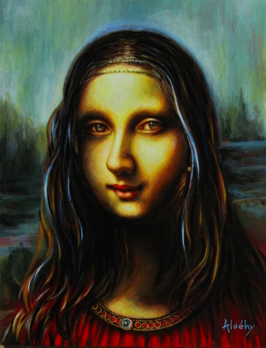Teenage Mona Lisa - LA RUBICONDE by Aldehy, Painting for Sale on Select