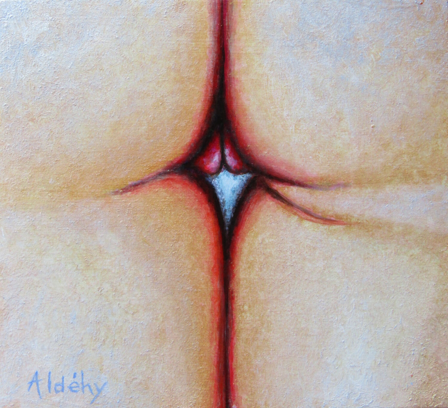 Triangle d'azur Aldehy Original painting for sale