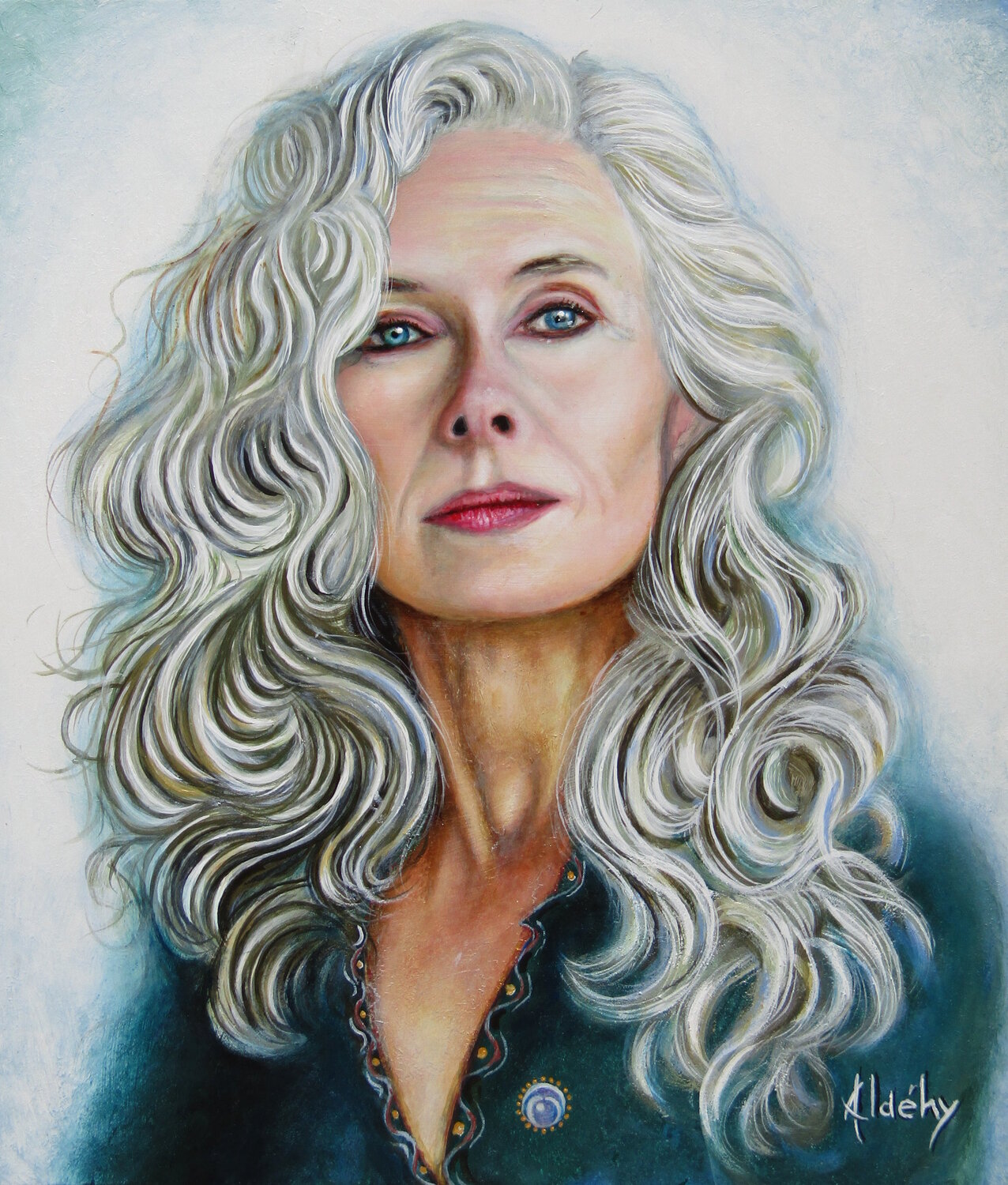 FEMME EN FLAMMES Aldehy Original painting for sale