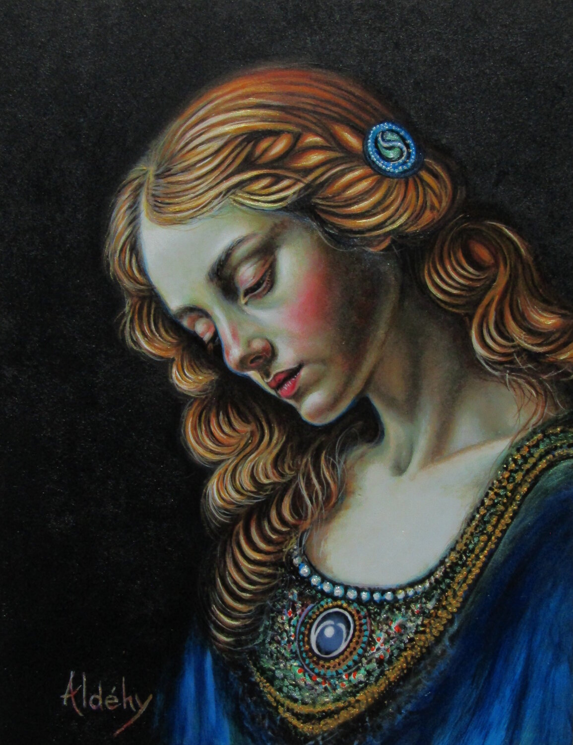 CONNEXION CELESTE Aldehy Original painting for sale