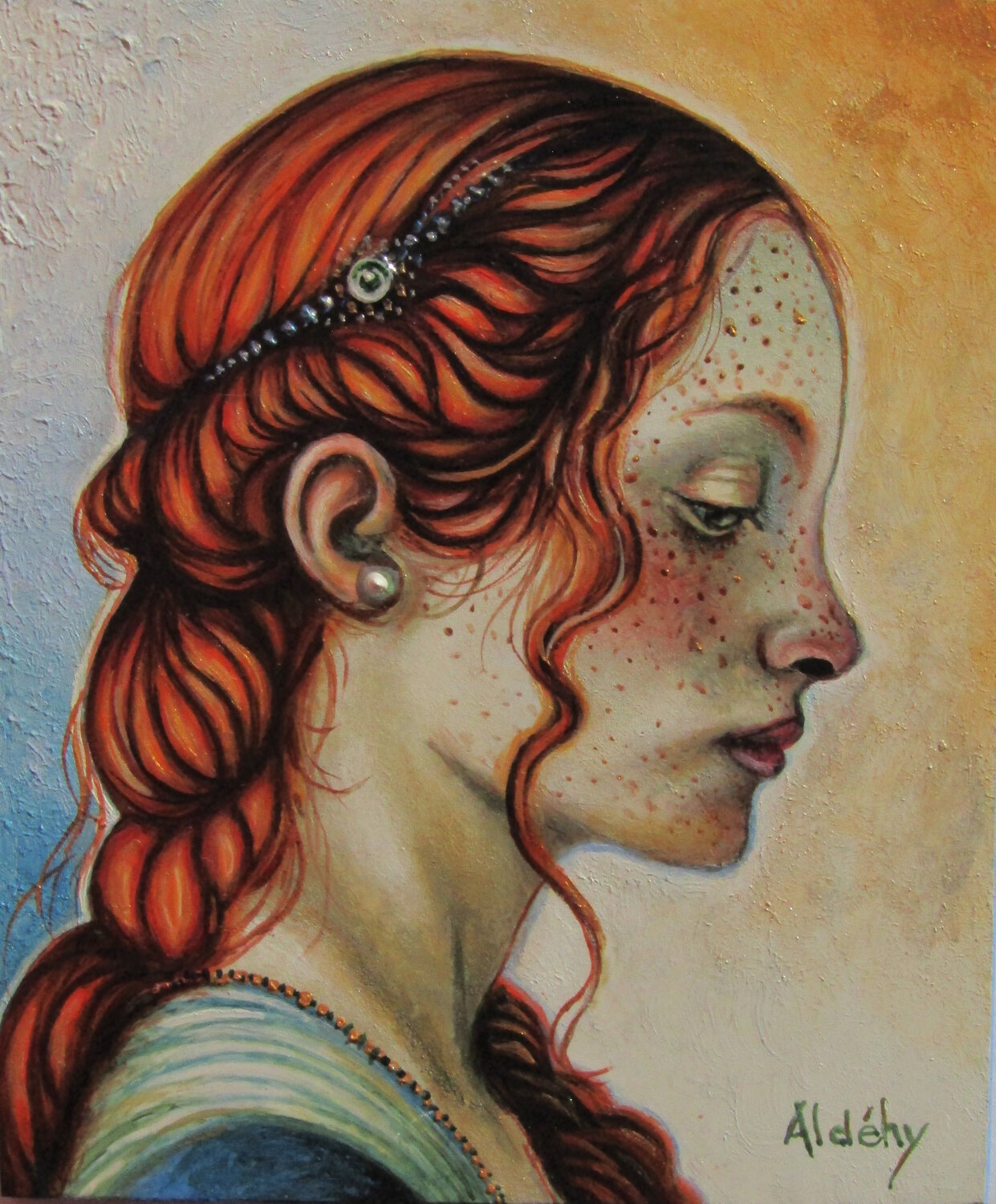 ANGE DE FEU Aldehy Original painting for sale