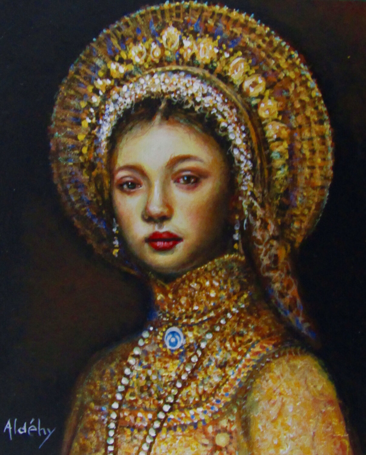 REINE D'UN MONDE Aldehy Original painting for sale