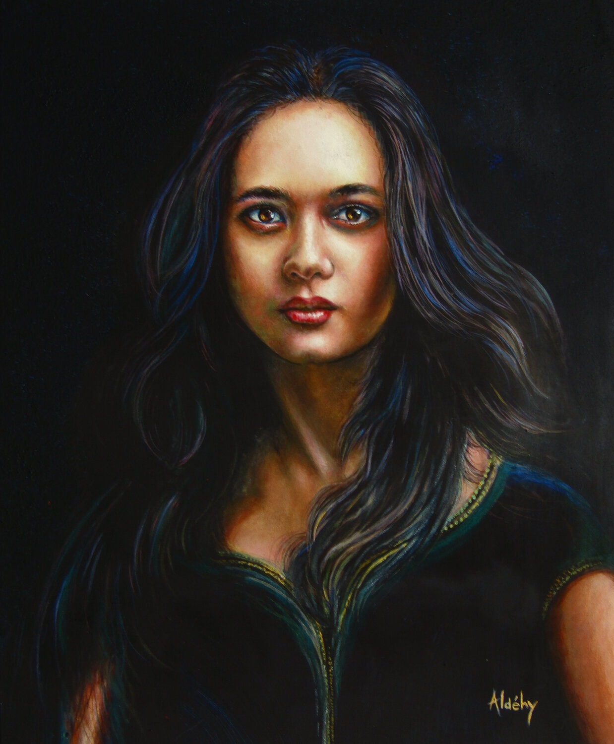 LA FEMME EN FACE Aldehy Original painting for sale
