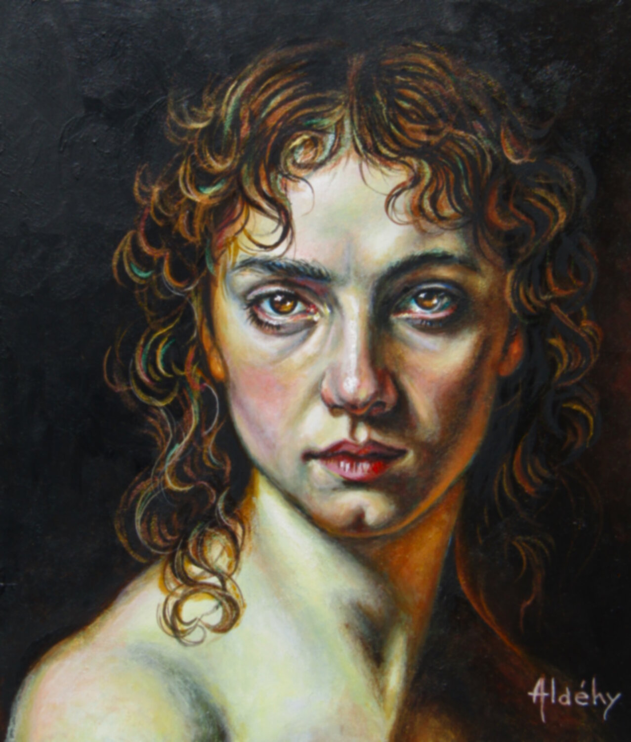 TÊTE DE PIERRE Aldehy Original painting for sale