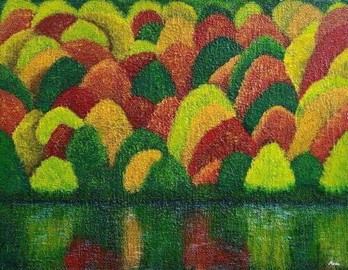 autumn story1 by Karis Kim, Painting for Sale on Select