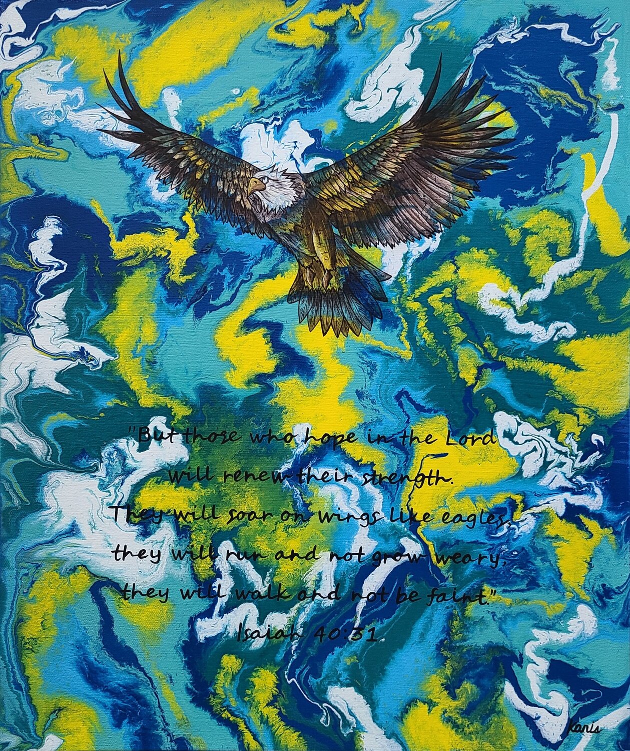 Isaiah 40:31 Karis Kim Original painting for sale