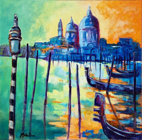 Venice in love by Patrick Briere, Painting for Sale on Select