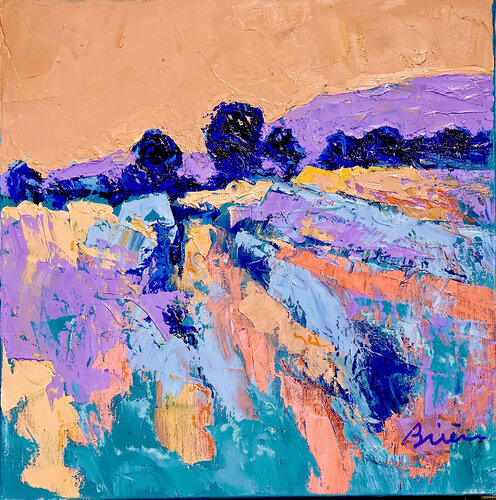 Quand l'aube touche les bruyères by Patrick Briere, Painting for Sale on Select
