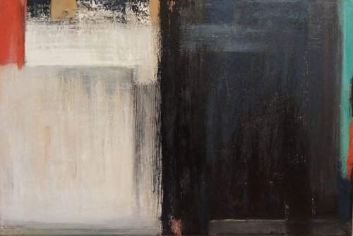 ABSTRAKT - DUNKEL UND WEIS by Alexander Wotschel, Painting for Sale on Select
