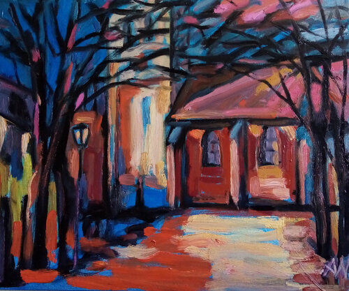 Kirchenhof by Alexander Wotschel, Painting for Sale on Select