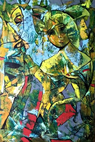 Erwartungen by Alexander Wotschel, Painting for Sale on Select
