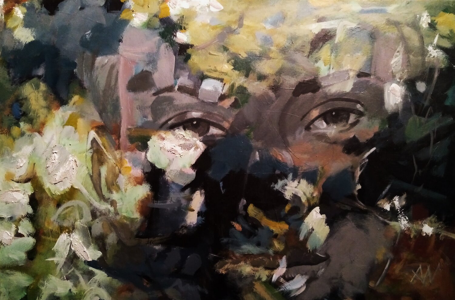 " BLÜTE - LICHTSPIEL " Alexander Wotschel Original painting for sale