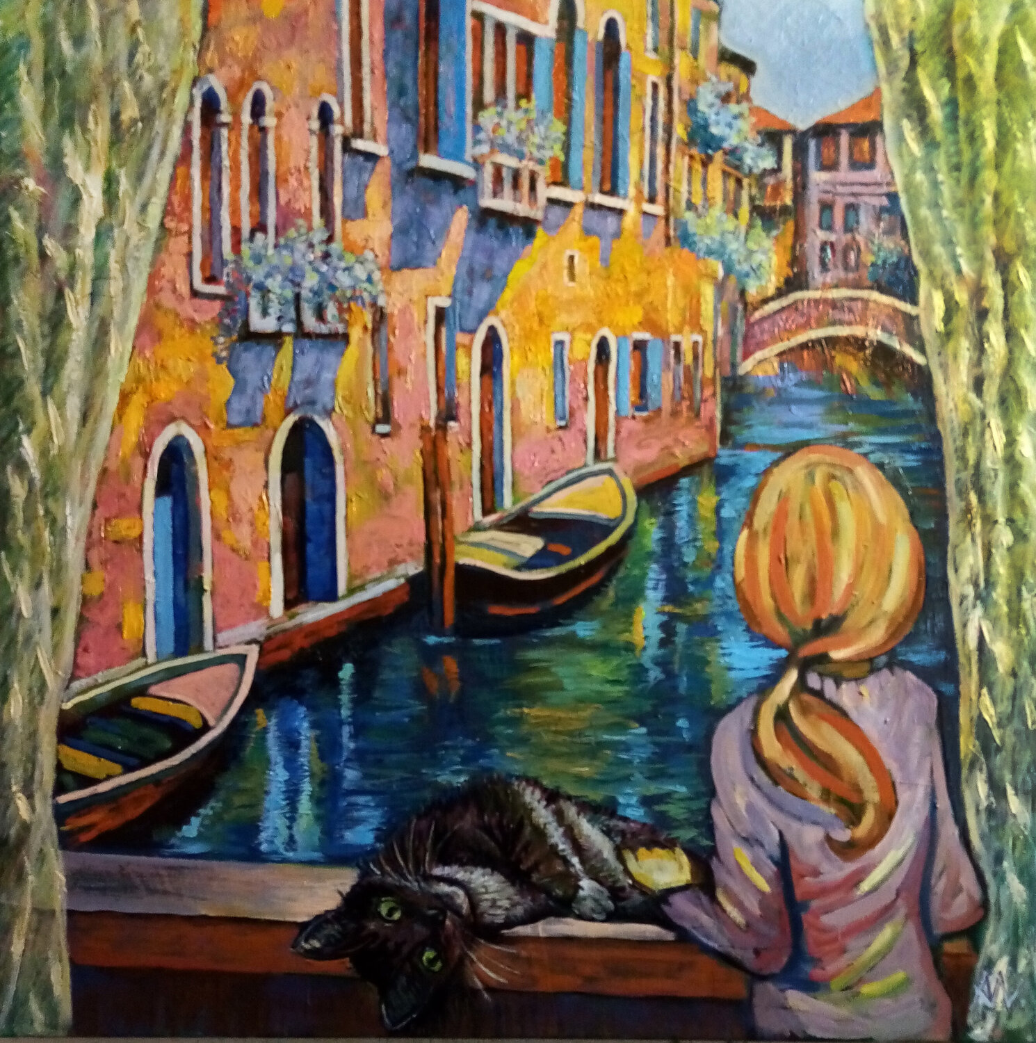 VENEDIG,SONNIGER TAG Alexander Wotschel Original painting for sale
