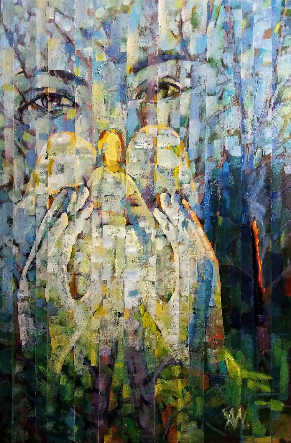 DIE ENGEL RETET Alexander Wotschel Original painting for sale
