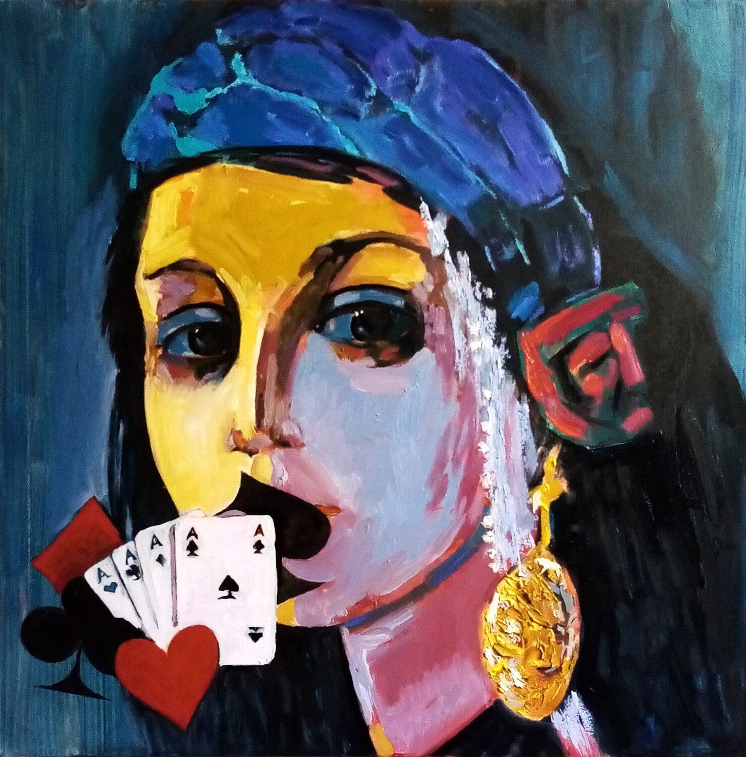 Lass uns raten Alexander Wotschel Original painting for sale
