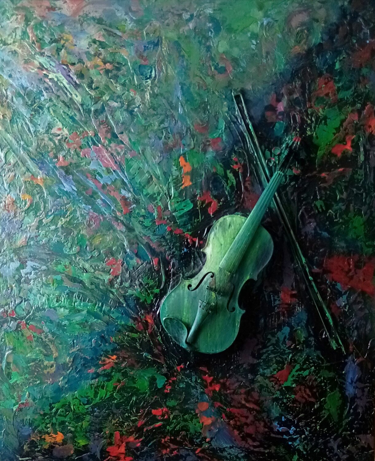 "Die Geige meines Freundes ( Gerhard )" Alexander Wotschel Original painting for sale