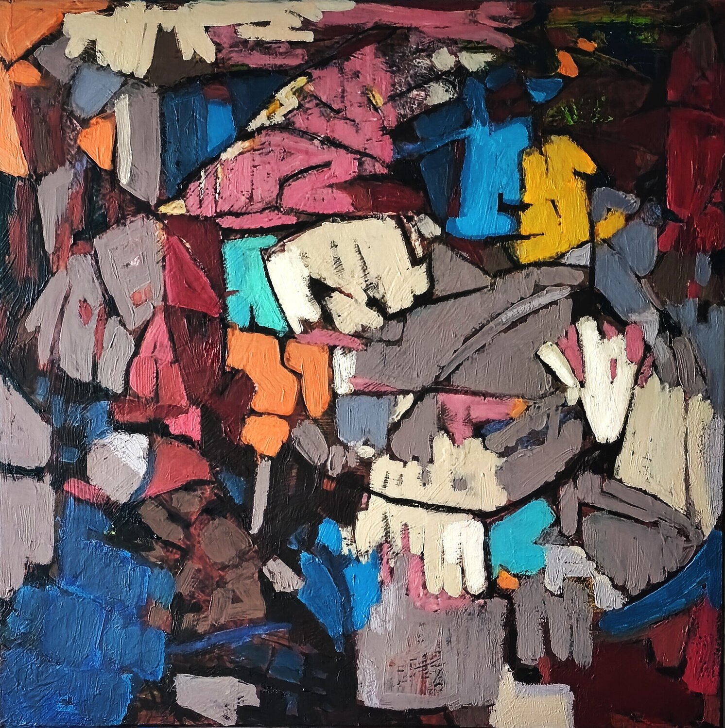 Abstrakt, Fisch - Aquarium Alexander Wotschel Original painting for sale
