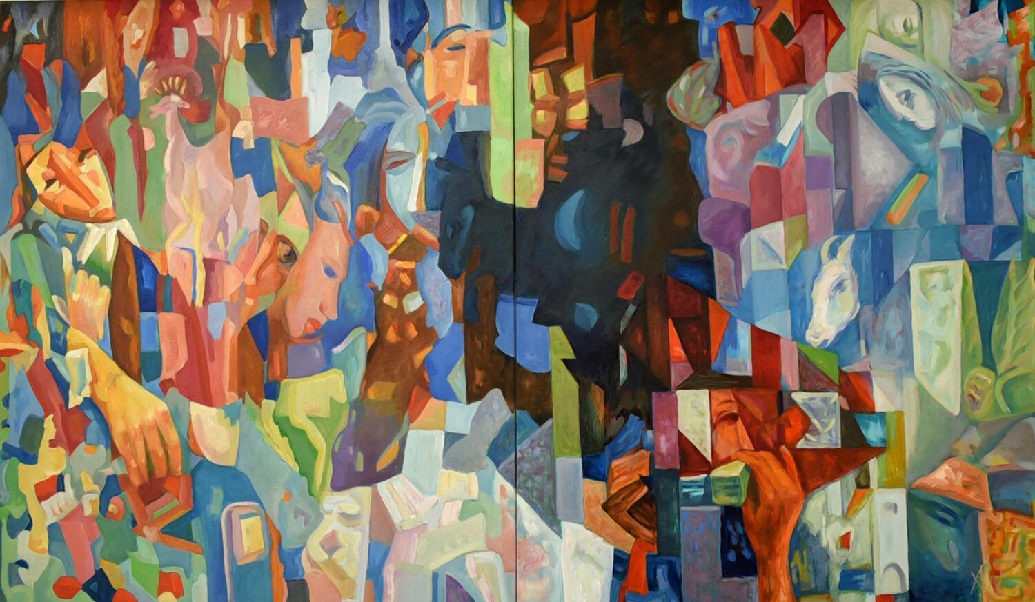 " die Welt um uns herum " Alexander Wotschel Original painting for sale