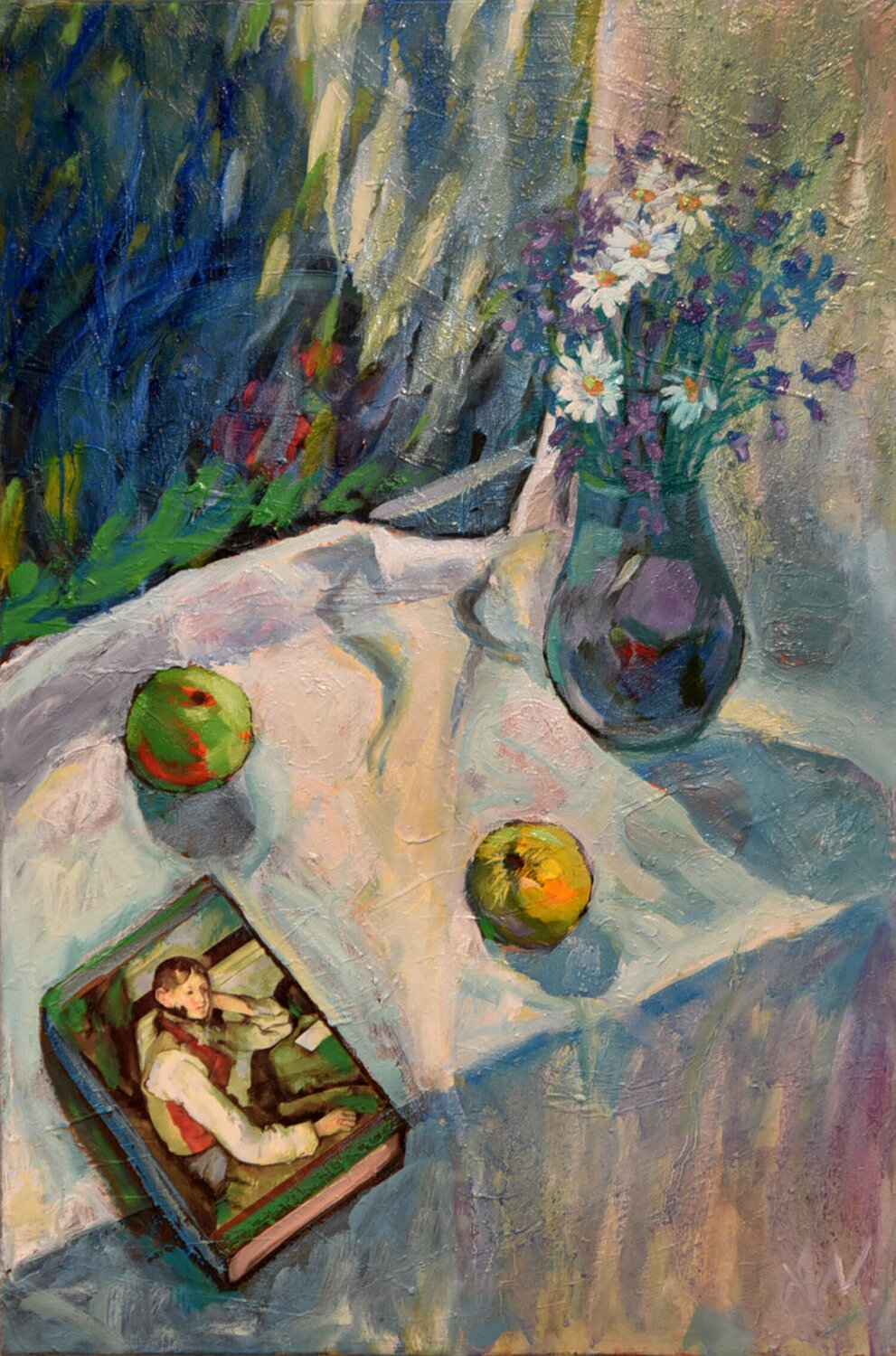 Stilleben "Mein lieber Cezanne" Alexander Wotschel Original painting for sale