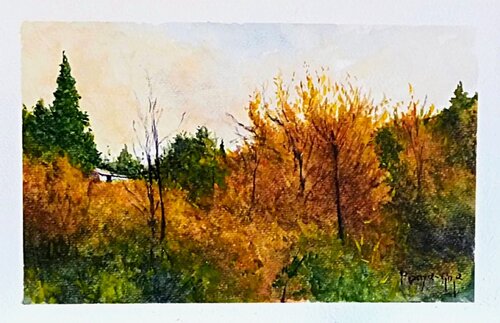 Belleza Silenciosa del Campo Otoñal by Vicente Penya-Roja, Painting for Sale on Select